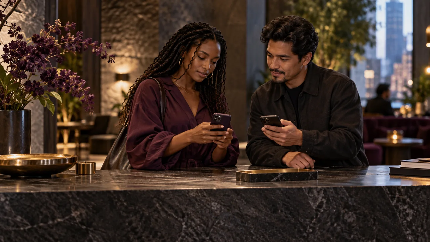People using phones for software and app discovery